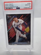 2025 Topps Finest - Rare Roki Sasaki #288 Black Refractor 10/10 (RC) PSA 10 