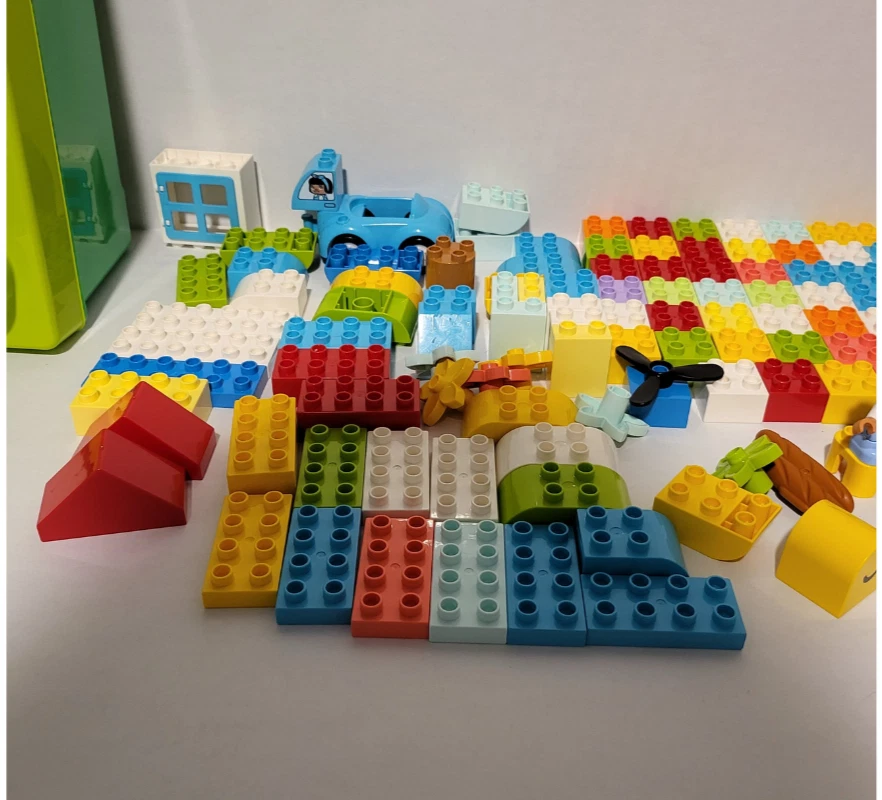 LEGO Duplo Bulk Lot 120 Bricks & Figures Mixed Color Large Blocks Toddler Toys - Image 3 of 4
