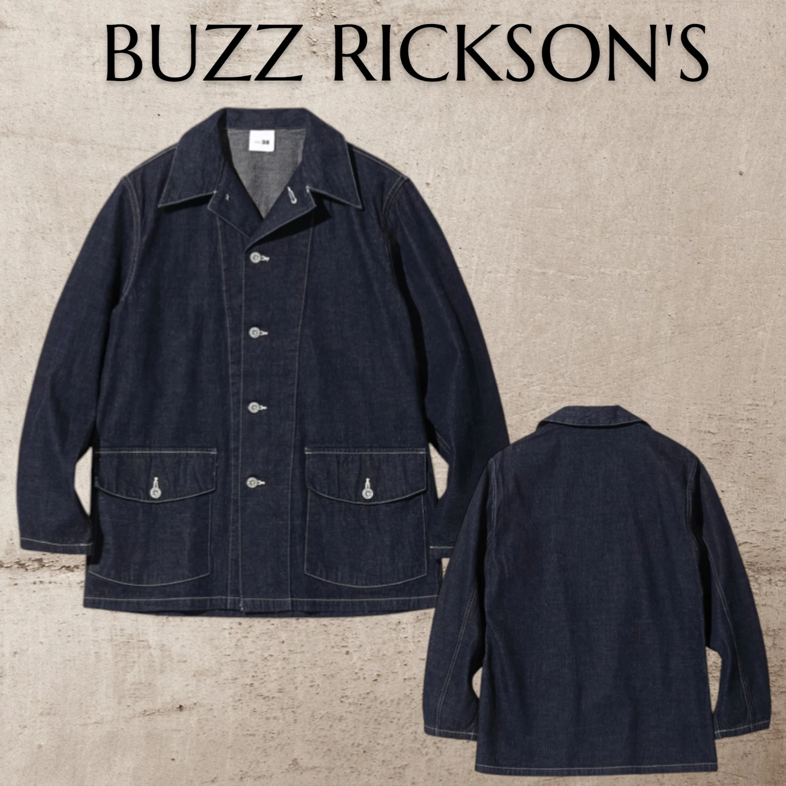 BUZZ RICKSON'S Lot No. BR15302 U.S. ARMY DENIM WORKING JACKET Japan NEW - product detail image 1