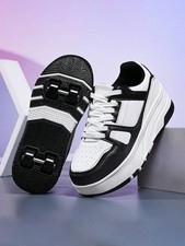 Kids' 4-Wheel Roller Skate Shoes - Stylish Sports Sneakers for Boys and Girls