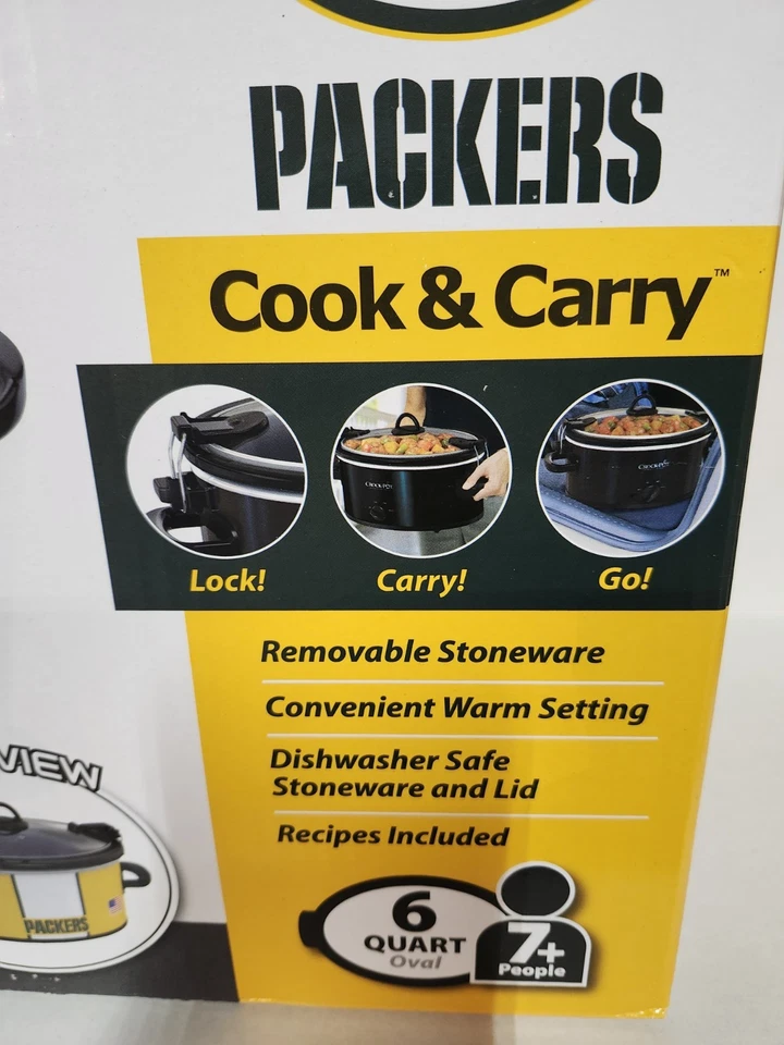 Crock Pot NFL Green Bay Packers- 6 QT (New In Box) Slow Cooker - Image 2 of 4