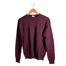 Diesel Jumper Men's M Burgundy Crew Neck Knit Sweater Pullover Cotton