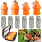 Garden Silicone Thumb Knife with Cut Resistant Finger Cots Tool Set for Trimming