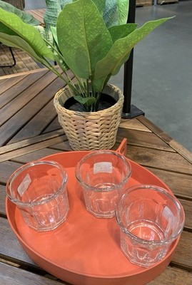 Ikea TRUMFISK 10oz Clear Glasses Set of 6 Made In France New With Tags