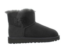 Big Kids Ugg Mini Bailey Button Grey Boot 1000788K-GREY