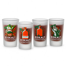 4 J&auml;germeister Design-Gl&auml;ser Shot Glas Gl&auml;ser - mit COOLING EFFEKT - Schnapsglas