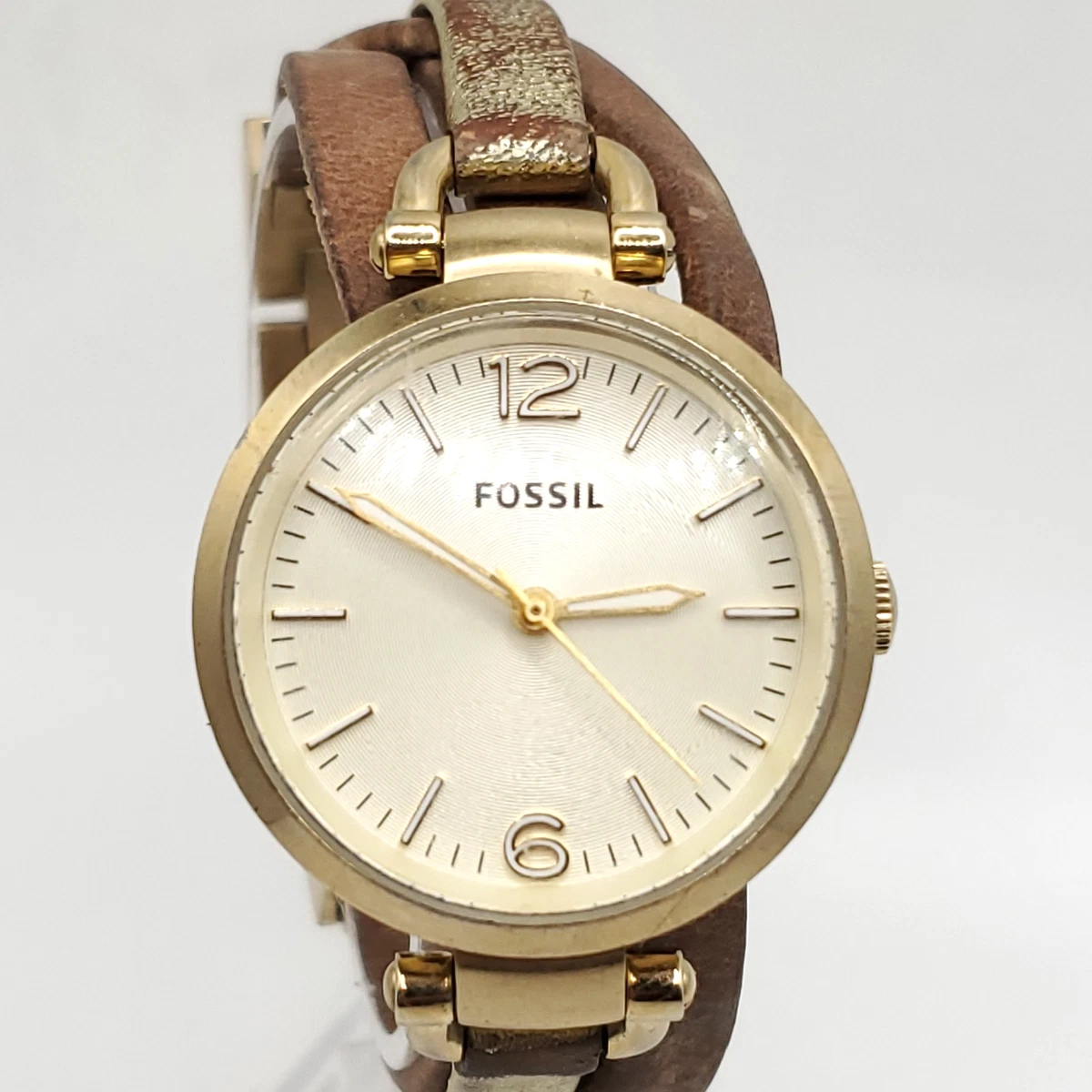 New Women Fossil Georgia Glitz Quartz WR Analog 32mm Watch (H711) \