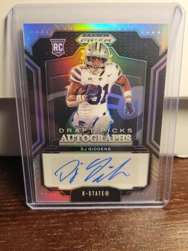 2025 Panini Prizm Draft Picks Autographs DJ Giddens #DPA-DJG Silver Prizm RC
