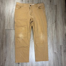 Carhartt Pants Mens 40x30 Rugged Flex Relaxed Fit Distressed Work Brown BN2517-M