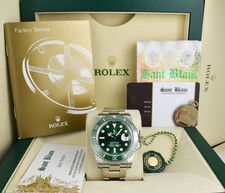 Rolex 40 mm acciaio inox SUBMARINER quadrante verde HULK 116610LV SANT BLANC