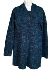 cardigan sweater hooded large knit