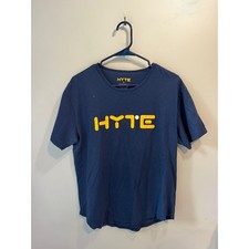 HYTE Experience Play Graphic T-Shirt Mens Large Navy Blue Tech Gaming Logo Tee
