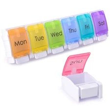 Detachable Pill Organizer,Weekly Pill Box 1 Time a Day,Large Daily Pill Case