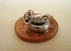 BEAUTIFUL ' BIRDS NEST - EGGS '  OPENING STERLING SILVER CHARM