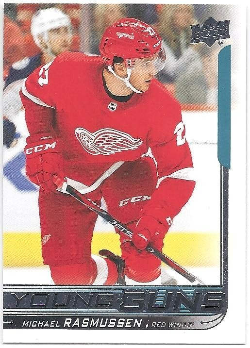MICHAEL RASMUSSEN 2018-19 Upper Deck YOUNG GUNS Rookie Card RC #226