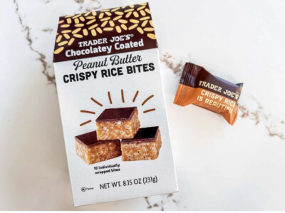 Trader Joe's 10-Pieces Chocolatey Coated PEANUT BUTTER Crispy Rice Bites
