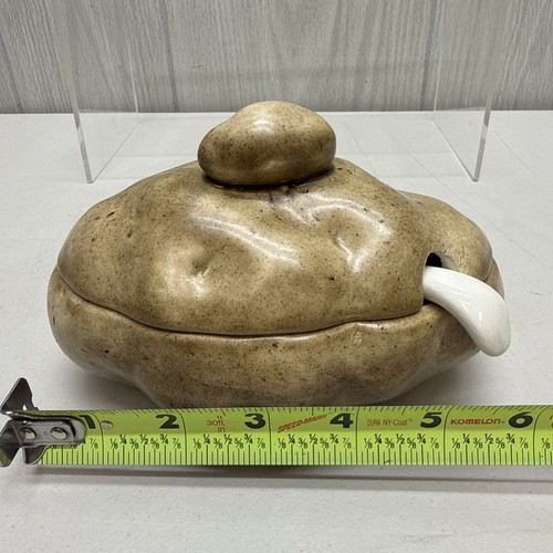 Vintage Ceramic Baked Potato Covered Dish Condiment Bowl w/ Lid & Spoon **READ** - Picture 13 of 16