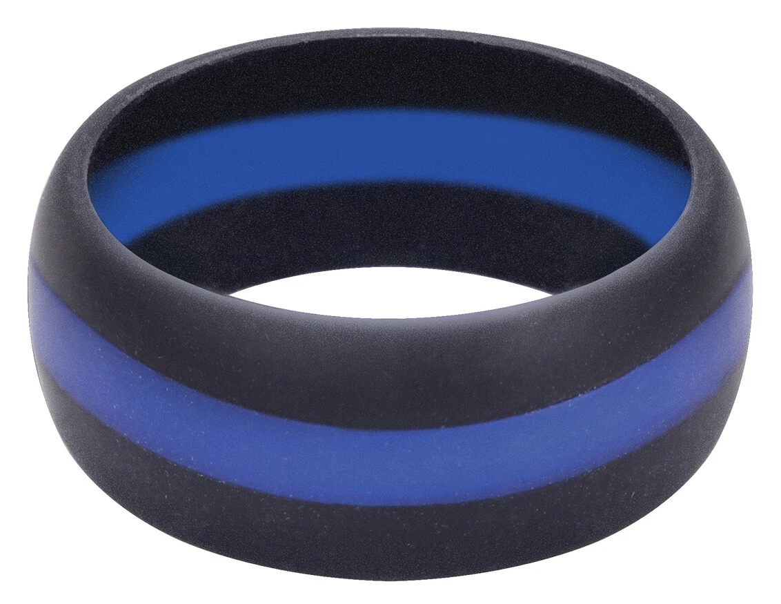 Thin blue on sale line silicone ring