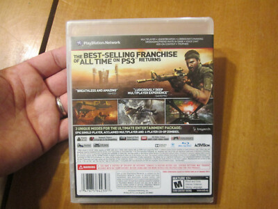 CALL OF DUTY BLACK OPS 1 PS3 PLAYSTATION 3 SONY BLACK LABEL NEW