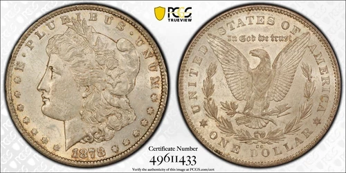 1878-CC Morgan Silver Dollar $ AU58 PCGS Nice Luster Original Eye Appeal