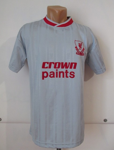 LIVERPOOL 1987/1988 AWAY FOOTBALL SHIRT SOCCER JERSEY MAGLIA SCORE DRAW GREY (S) | eBay