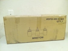 Minetom 3 Light Vanity Fixture DP02-BD-3-NIE - Brushed Nickel & Clear Glass