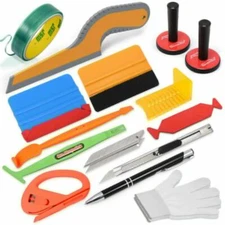 Car Vinyl Wrapping Tools Felt Squeegee Application Window Tint Kit Install US