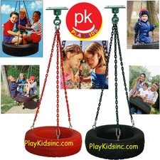 Swing set Play backyard Jungle Gym Tire Swing Kit Tire  Swivel SH-02 Tire Green