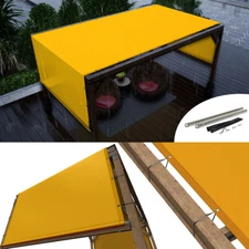 ColourTree Waterproof Pergola Sun Shade Cover Replacement Canopy w/ Rods, Yellow
