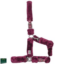USG flauschiges Kopfband PONY BURGUND weiches Kunstfell schützt empfindliche Teile