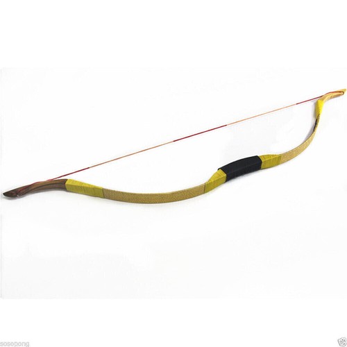 Set 30Lb Handmade Traditional Mongolian Recurve Bow 43" + 12Pcs Fiberglass Arrow - Picture 8 of 9