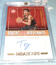 2018-19 Panini NBA Hoops Great SIGnificance Gold Parallel 10/10 Trae Young auto
