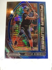 Austin Hendrick 2020 Panini Prizm Draft Picks Power Surge Blue Pulsar Parallel