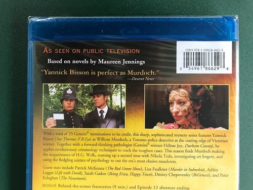Murdoch Mysteries, Season 3 (3 Blu-rays + Slipcover) MINT, SEALED, Ohio seller - Picture 3 of 4