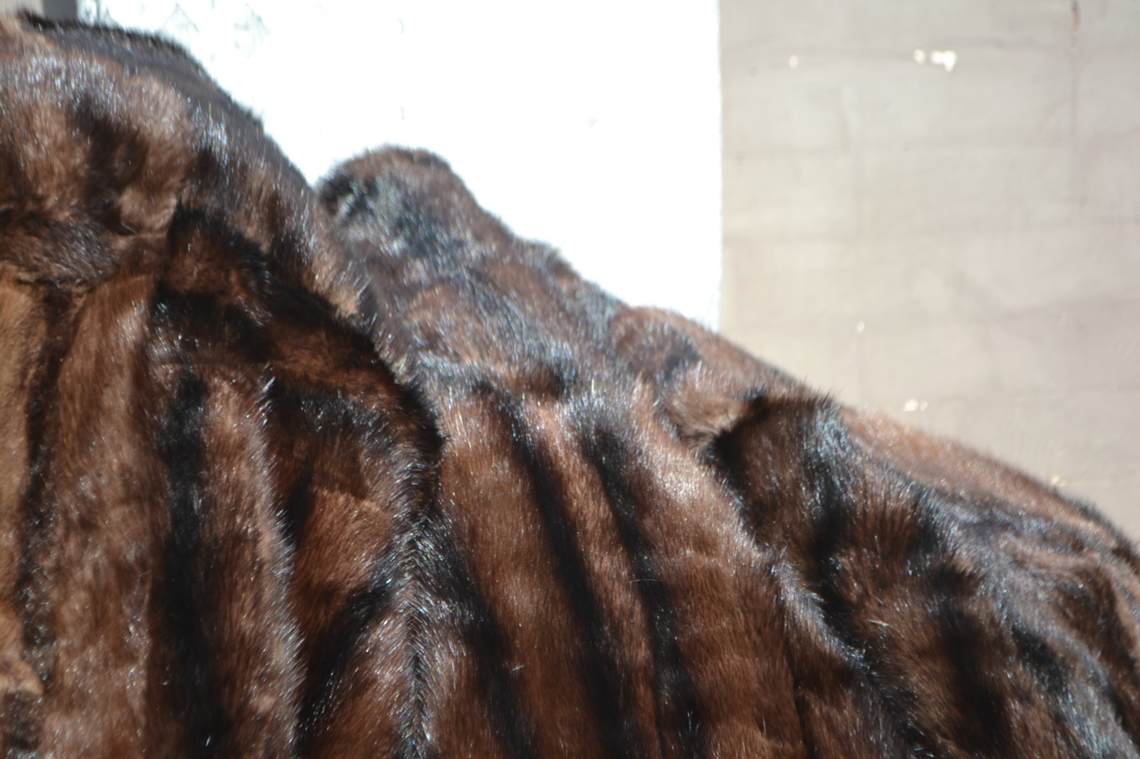 Genuine Real Natural Muskrat Mink Fur Blanket King Size throw 86" x 72