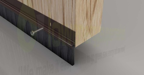 Door Draught Excluder Brush Strip Bar 25 mm Stormguard Heat Seal Energy Savings - Picture 6 of 18