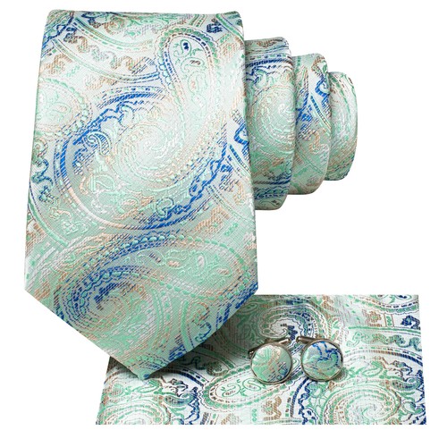 Reino Unido 100 % seda para hombre corbata de cachemira conjunto de corbatas azules a rayas florales negras corbatas de boda - Imagen 165 de 248