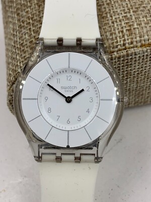Swatch watch Skin White Classiness SS08K102-S14 Good condition