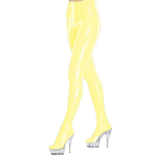 PVC Bright Legs Sexy PU High Waist Slim Fit Pants Women's Tights No shoes - Bild 39 von 45