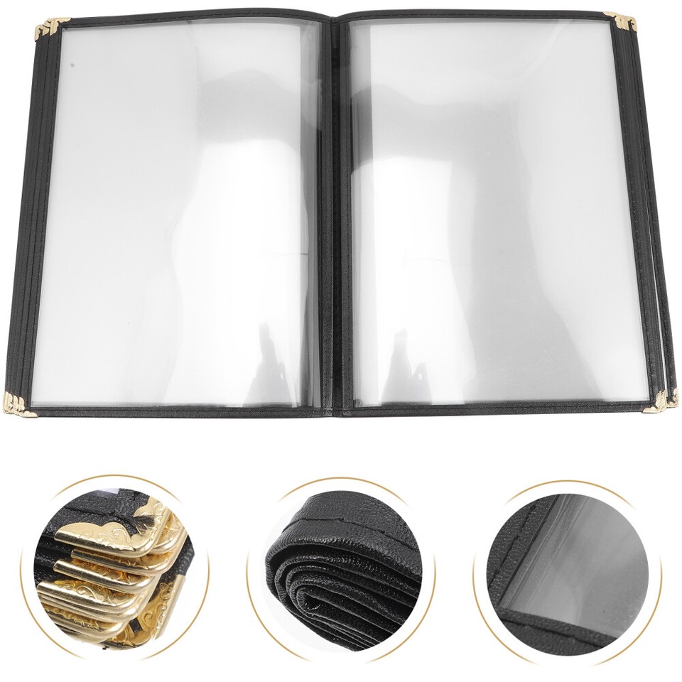 Menu Protector Price List Paper Insert A4 Menu Cover Clear Menu Sleeves