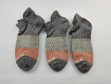 Bombas Tri-Block Marled Ankle Socks Lot Of 3 Pairs Size M