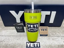 YETI Rambler 26oz/now 30oz Stackable Straw Cup LTD ED/RETIRED 🥎CHARTREUSE🥎NWTs