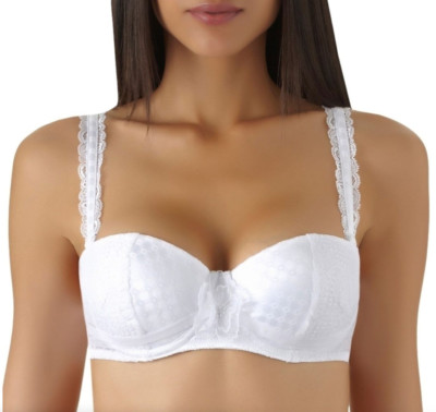 Aubade Coco Blues Strapless Bra -  White 34B