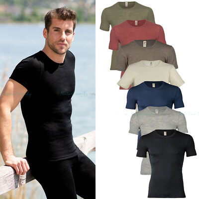 ENGEL Herren Kurzarm Unterhemd Wolle Seide kbT Funktionswäsche öko bio T-Shirt