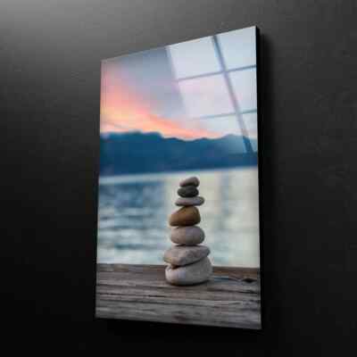 Zen Stones on Pier View Tempered Glass Printing Wall Art Australian ...
