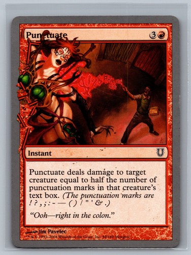 Magic The Gathering Unhinged Punctuate #84/140 MTG TCG CCG - Picture 1 of 2