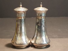 Antichi vasi di pepe 103 g edoardiani 1906 punzonati argento sterling Mappin & Webb