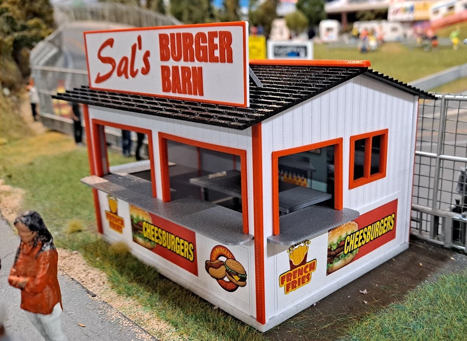 1/32 Scale Concession Building - Sal's Burger Barn - Scalextric Carrera SCX - Image 3 of 4