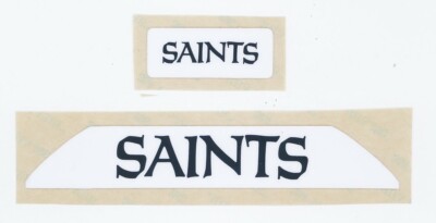 NOS New Orleans Saints TB Team Name Bumper Decals Riddell VSR4 - 20mil 3M x