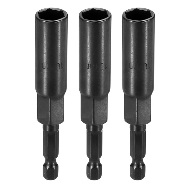 "3X Nussausdreher 10Mm 1/4\" 3.15\" Schwarz"-image